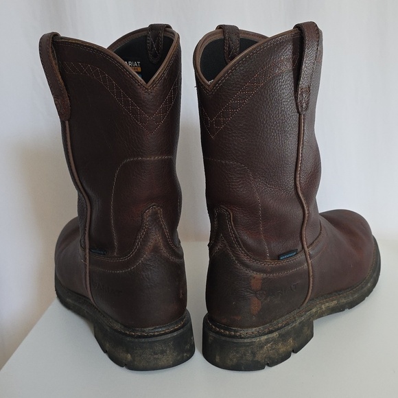 Ariat Mens Brown Waterproof Work Boots.  Size 12EE main image 8